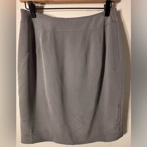 Vintage Pursuits Ltd 100% Silk Pencil Skirt 6 Gray Sandwashed Minimalist